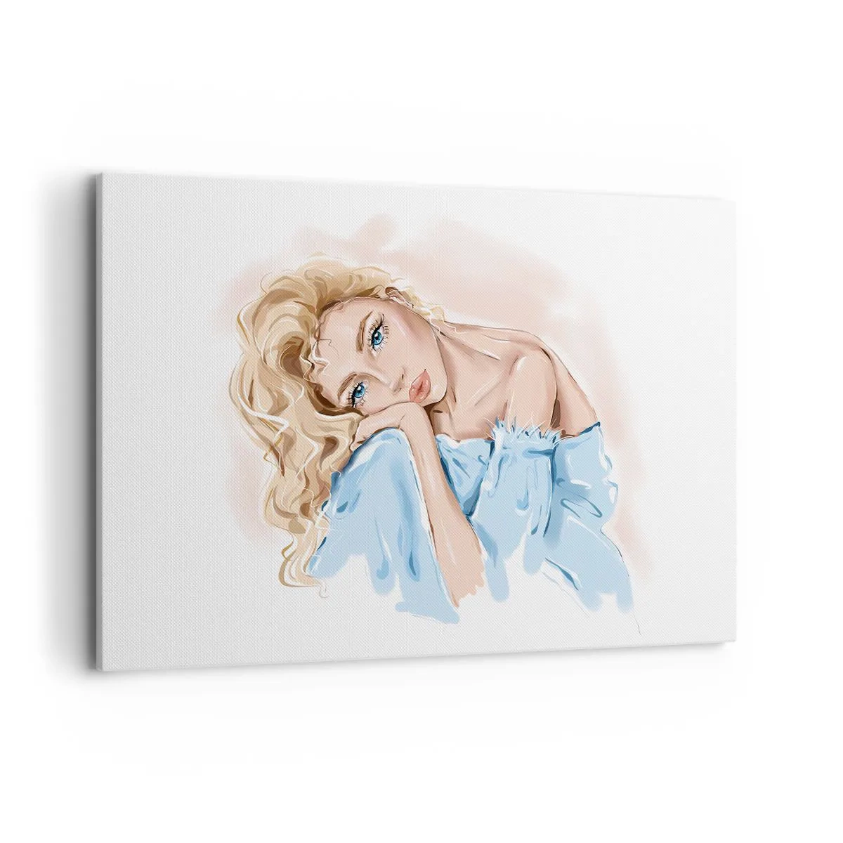 Schilderen op canvas - Dromerig in het blauw - 120x80 cm