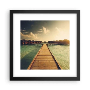 Poster in een zwarte lijst - Een warme uitnodiging - 30x30 cm