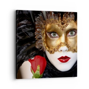 Schilderen op canvas - Het leven is een grote bal  - 40x40 cm