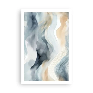 Poster - Besneeuwde en mistige abstractie - 61x91 cm
