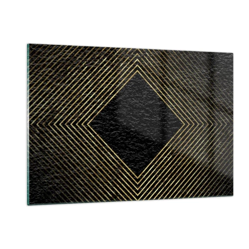 Schilderen op glas - Geometrie in glamoureuze stijl - 120x80 cm