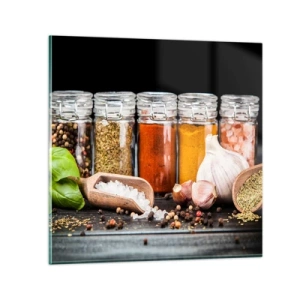 Schilderen op glas - Zodat het leven smaak heeft - 30x30 cm