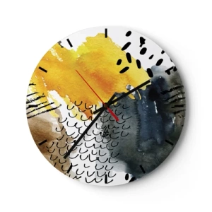 Wandklok - Klok - Een ontmoeting van de elementen - 40x40 cm
