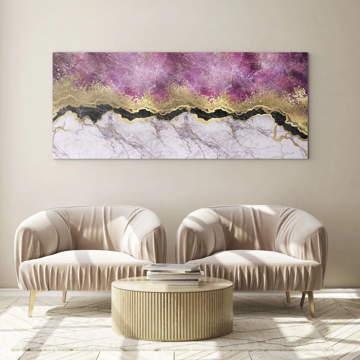 Schilderen op glas - Op de grens - 120x50 cm