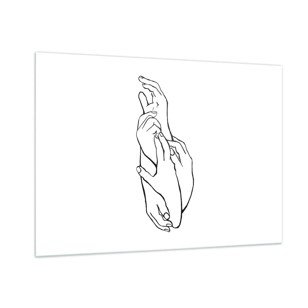 Schilderen op glas - Goede aanraking - 100x70 cm