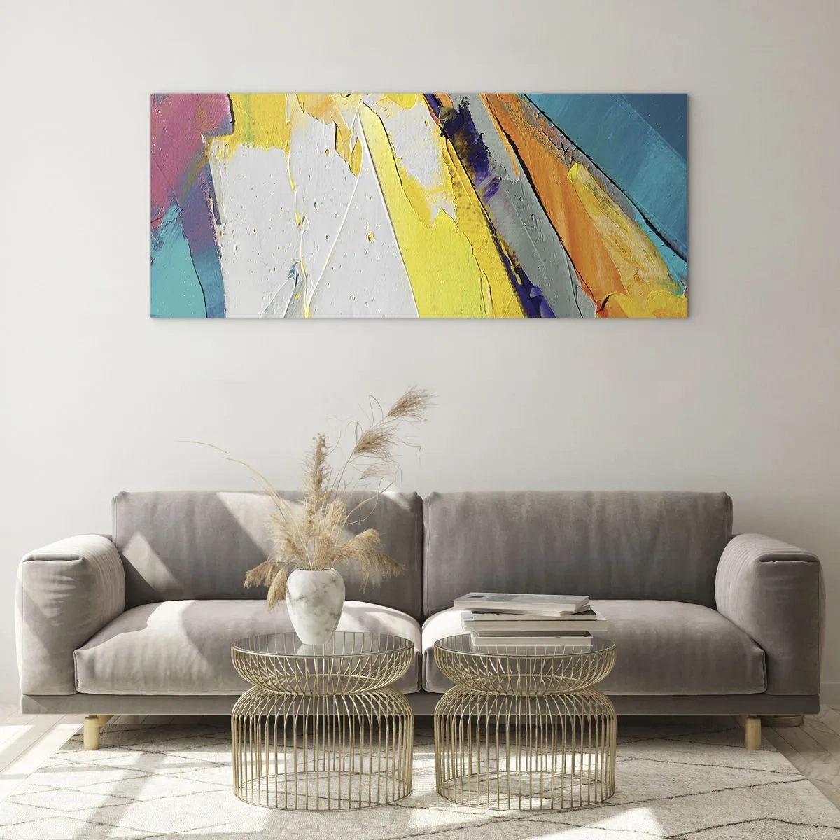 Schilderen op glas - De anatomie van licht - 120x50 cm