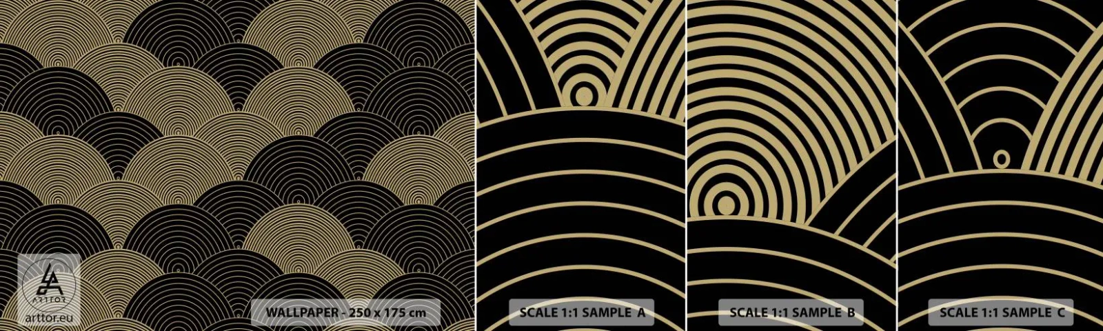 Fotobehang Monster Zelfklevend Deluxe Sticker - Eenheid in veelheid - Abstractie, Grafisch, Districten - 100x30 cm