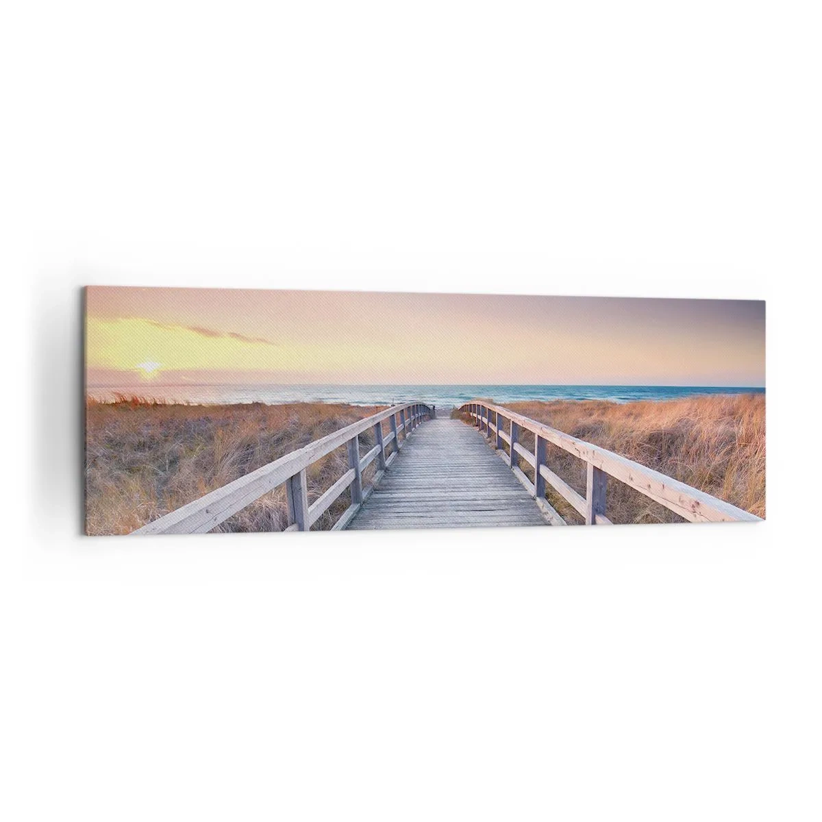 Schilderen op canvas - Baltische avond aurora - 160x50 cm