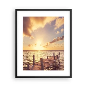 Poster in een zwarte lijst - Het gouden land van zachtheid - 40x50 cm