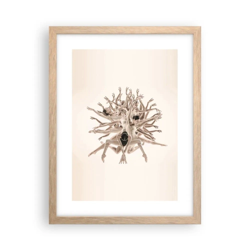 Een poster in een licht eiken lijst - Bloeiend in dans - 30x40 cm