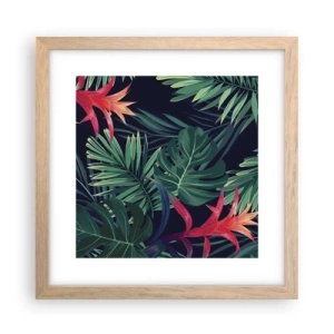 Een poster in een licht eiken lijst - Ontsteken in het groen - 30x30 cm