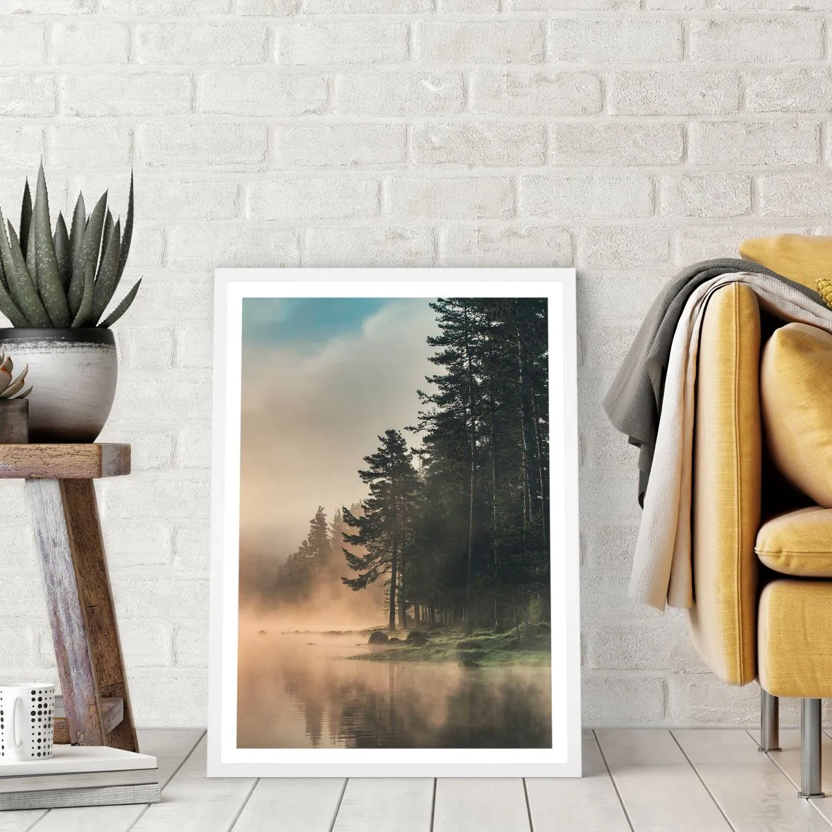 Poster in een witte lijst - De geboorte van de dag - 50x70 cm