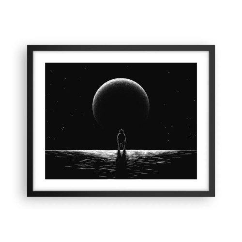 Poster in een zwarte lijst - Oog in oog - 50x40 cm