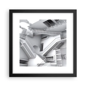 Poster in een zwarte lijst - De paradoxen van de ruimte - 30x30 cm