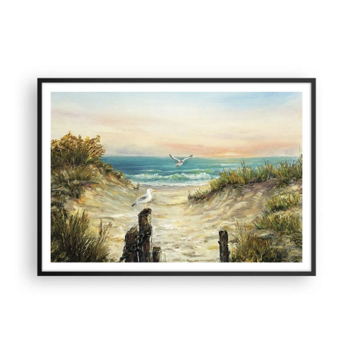 Poster in een zwarte lijst - Windstille afzondering - 100x70 cm