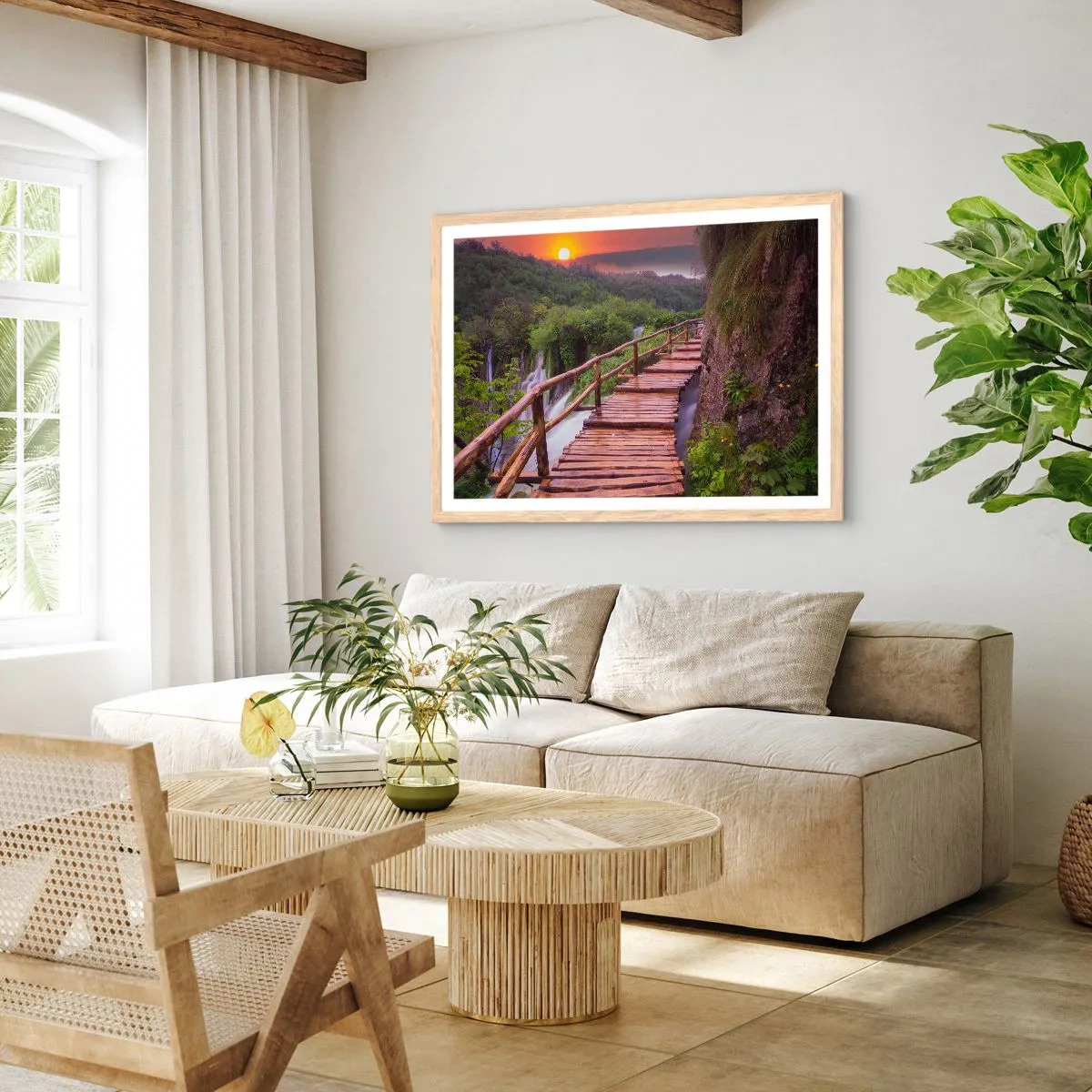 Een poster in een licht eiken lijst - Ongelooflijke schoonheid - 91x61 cm