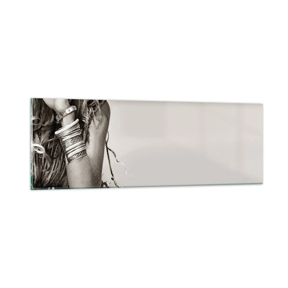 Schilderen op glas - Waarom een meisje - 90x30 cm