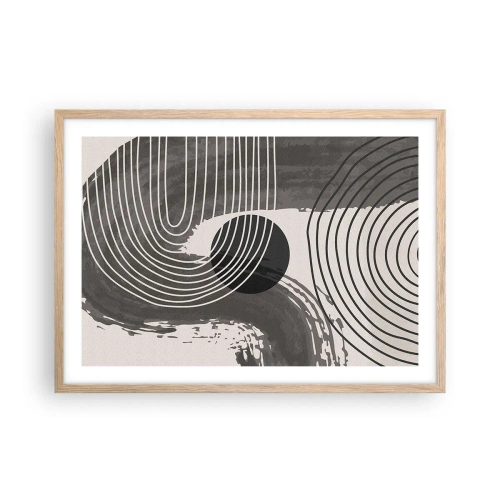 Een poster in een licht eiken lijst - Het ovaal wint - 70x50 cm