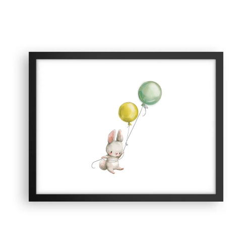 Poster in een zwarte lijst - Ik ga ook vliegen! - 40x30 cm