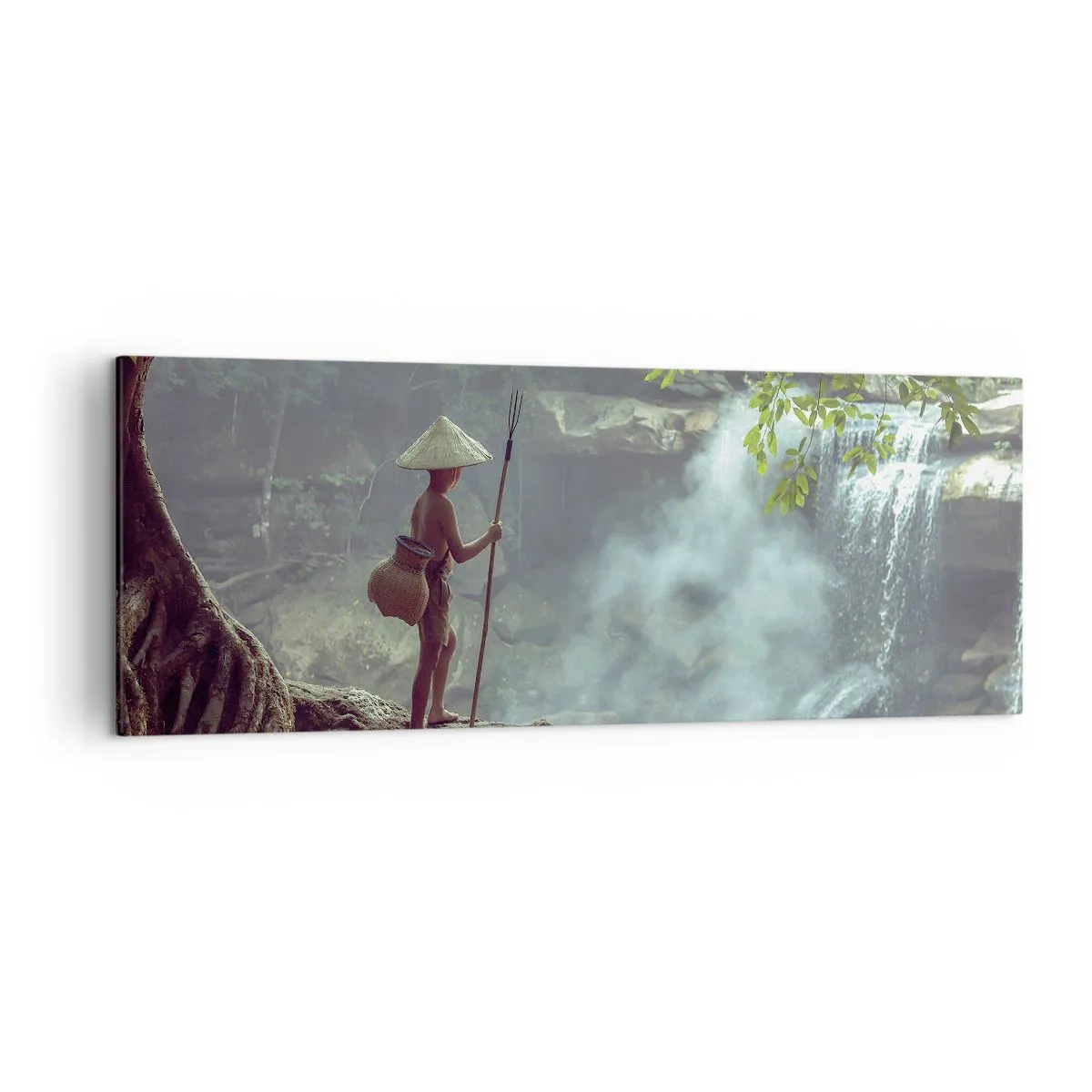 Schilderen op canvas - Bevriend met de natuur - 140x50 cm