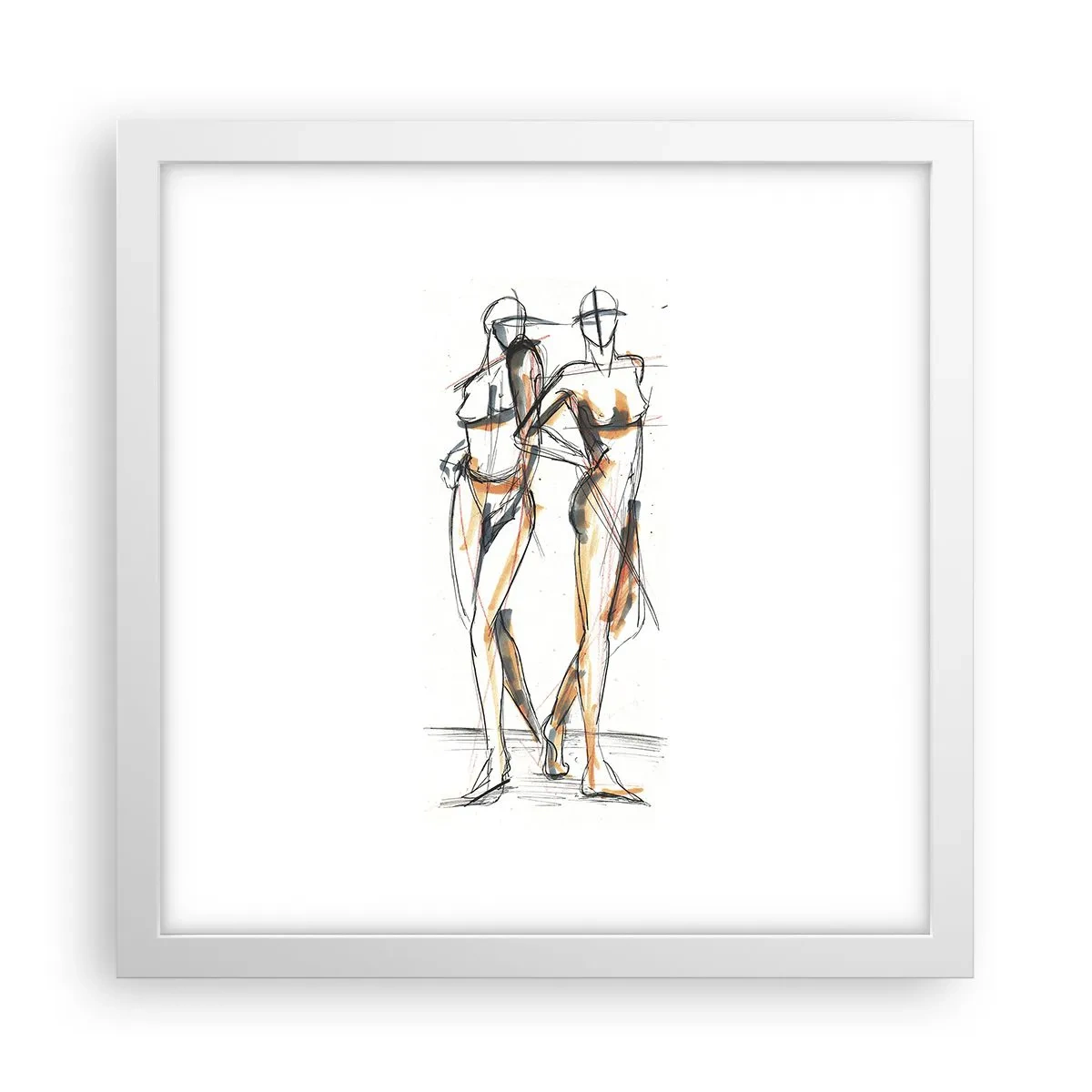 Poster in een witte lijst - Een studie van genade - 30x30 cm