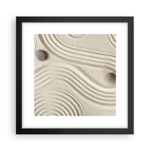 Poster in een zwarte lijst - Een vleugje warmte - 30x30 cm