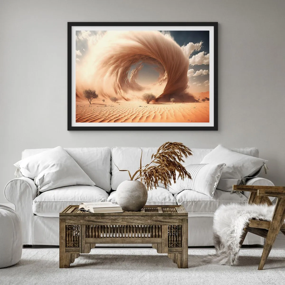 Poster in een zwarte lijst - Open portaal - 70x50 cm