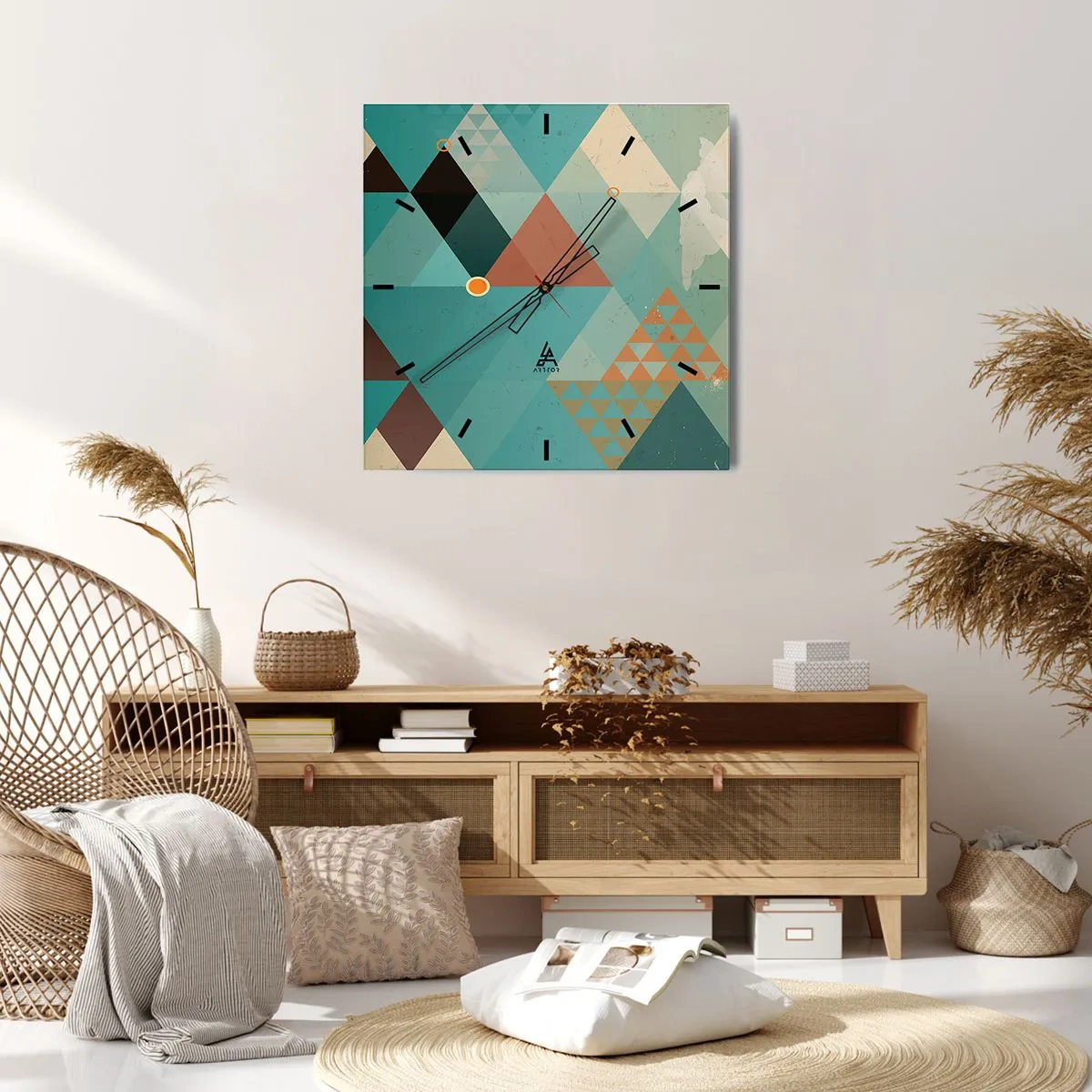 Wandklok - Klok - Eenheid van veelheid, veelheid van eenheid - 40x40 cm