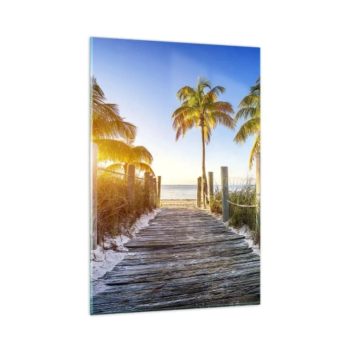 Schilderen op glas - Rechtstreeks naar het paradijs - 80x120 cm