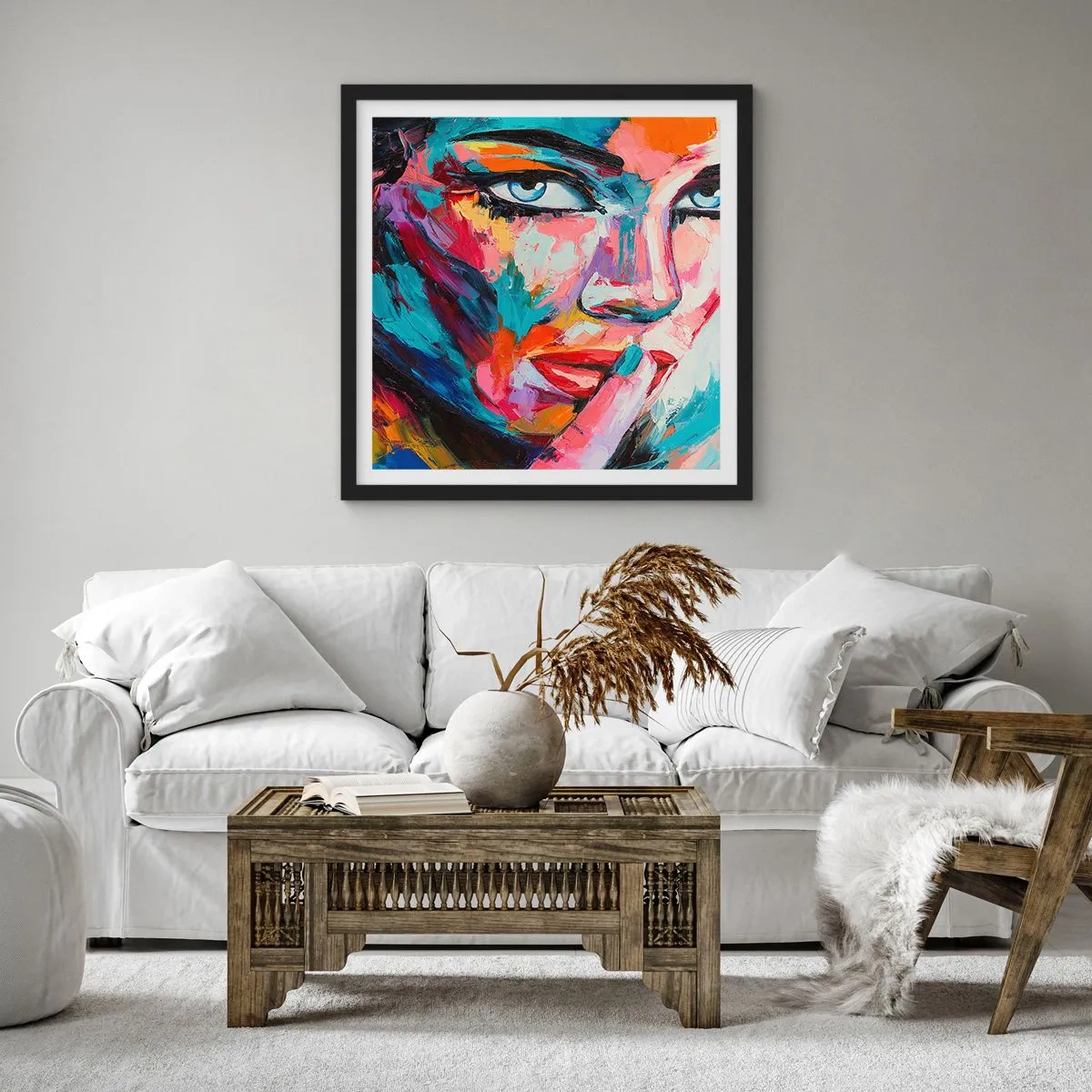 Poster in een zwarte lijst - Ons eerste geheim - 40x40 cm