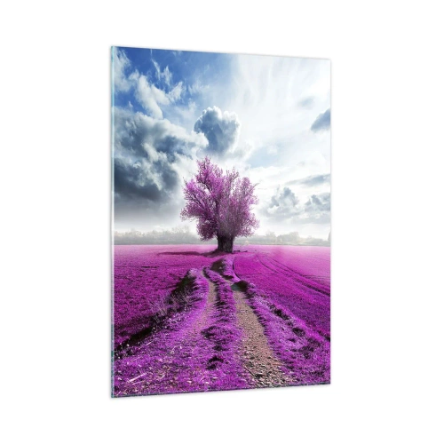 Schilderen op glas - Heide - heilige plek - 50x70 cm
