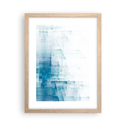 Een poster in een licht eiken lijst - Hoe ruimte geworden is - 30x40 cm