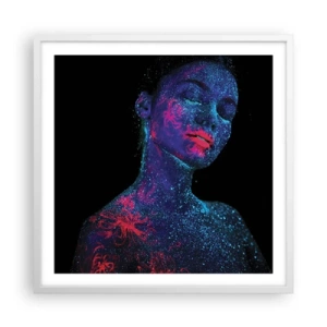 Poster in een witte lijst - in sterrenstof - 60x60 cm