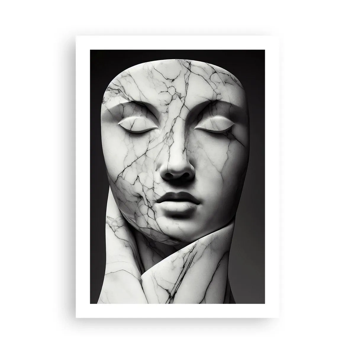 Poster - Marmeren vormen - 50x70 cm