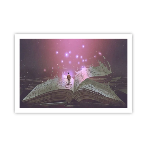 Poster - Uitnodiging voor een andere wereld - lees! - 91x61 cm