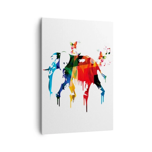Schilderen op canvas - Iedereen kan dansen - 70x100 cm