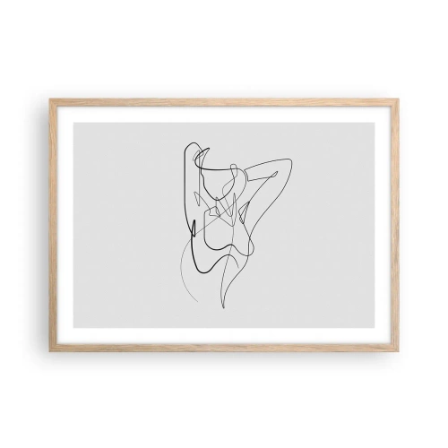 Een poster in een licht eiken lijst - Zoals je echt bent… - 70x50 cm