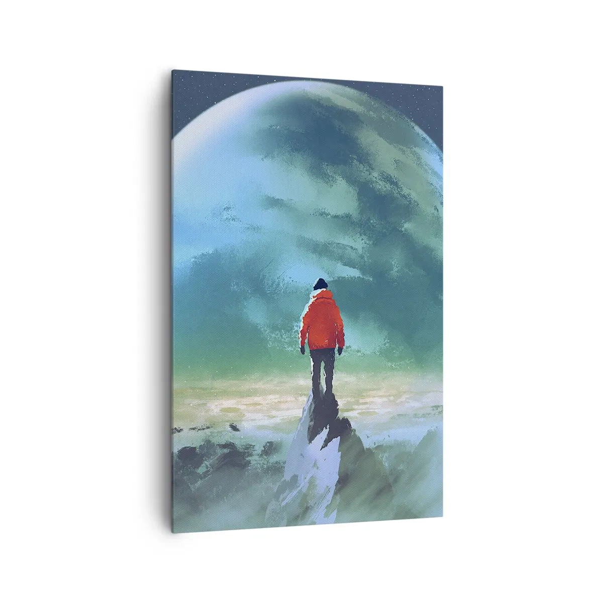 Schilderen op canvas - Ontdekkingsreiziger van het nieuwe land - 80x120 cm