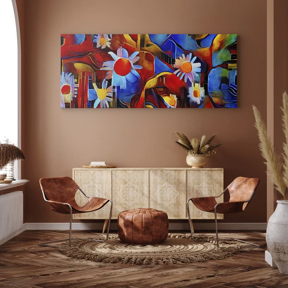 Schilderen op canvas - De kleuren van het leven - 90x30 cm