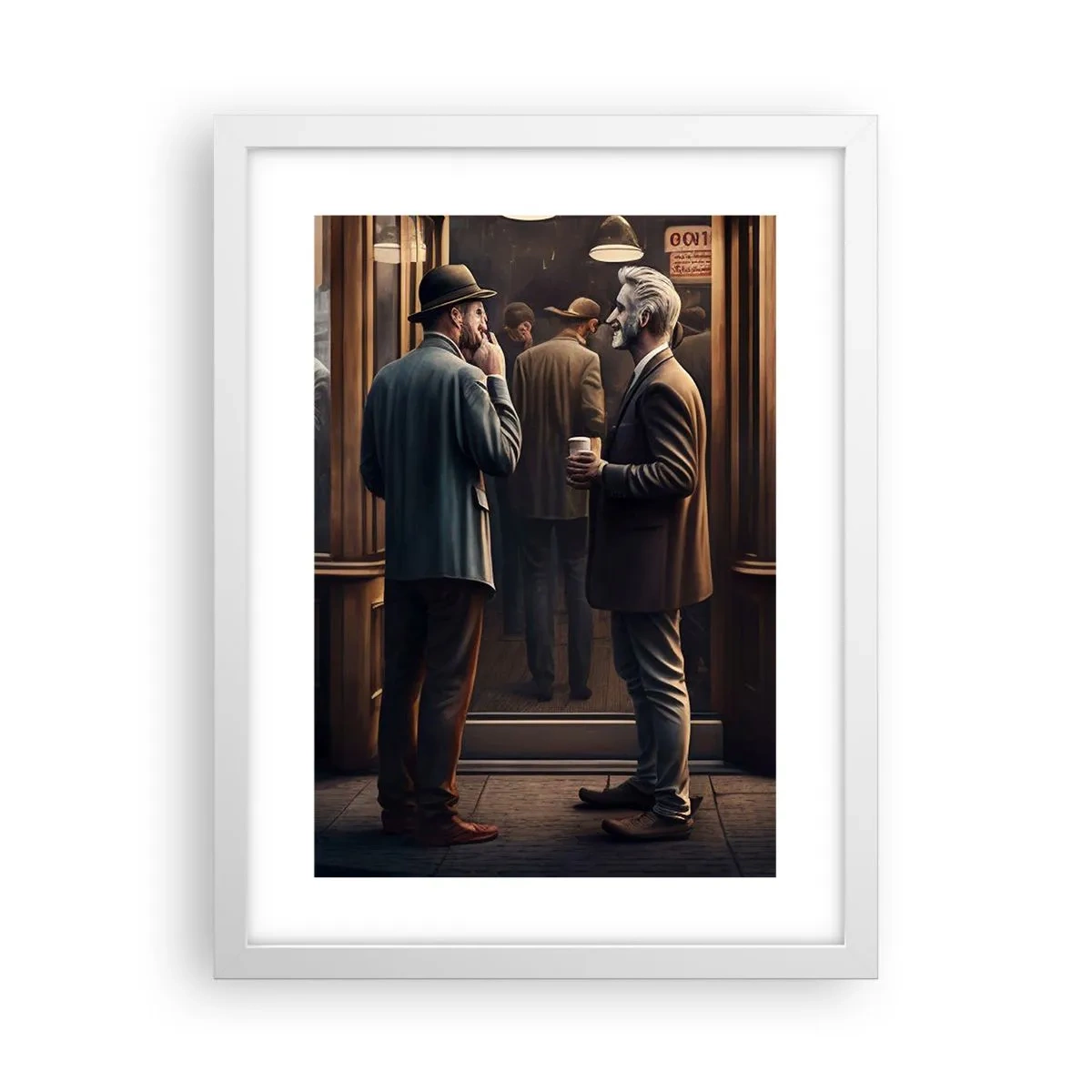 Poster in een witte lijst - Een goed moment van de dag - 30x40 cm