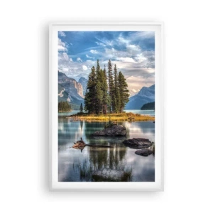 Poster in een witte lijst - Aan het grote en schone water ... - 61x91 cm