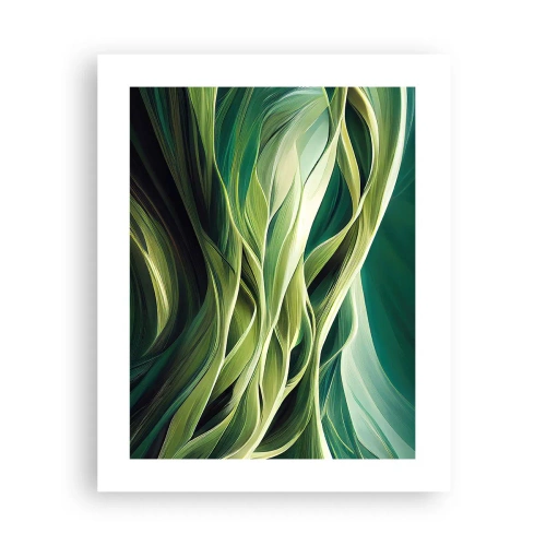 Poster - Abstract groen spel - 40x50 cm