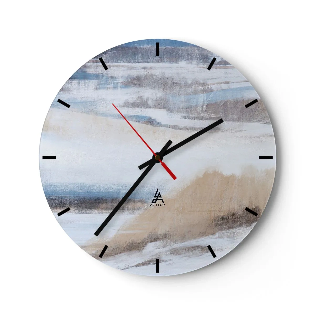 Wandklok - Klok - Winterse compositie - 40x40 cm