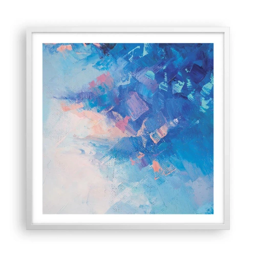 Poster in een witte lijst - Winter abstractie - 60x60 cm