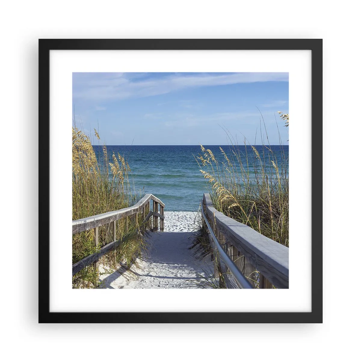 Poster in een zwarte lijst - In de zon, in de wind - 40x40 cm