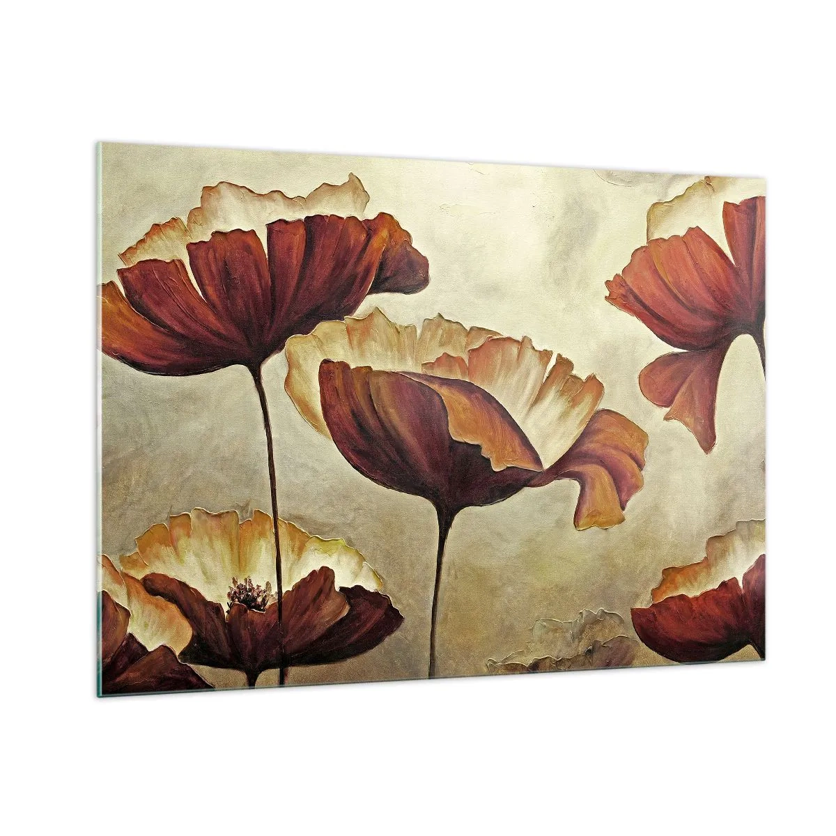 Schilderen op glas - Golvend weiland - 100x70 cm