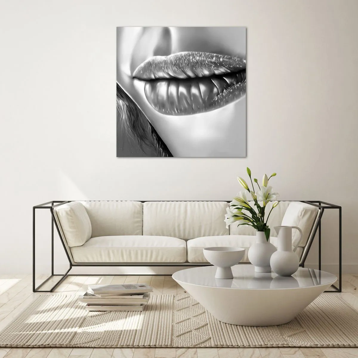 Schilderen op glas - Ik weet waar je aan denkt... - 70x70 cm