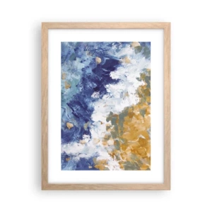 Een poster in een licht eiken lijst - Dans der Elementen - 30x40 cm