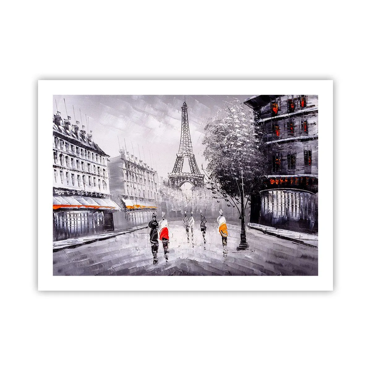 Poster - Parijs wandeling - 70x50 cm