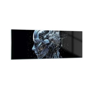 Schilderen op glas - Technologie is een vrouw - 140x50 cm